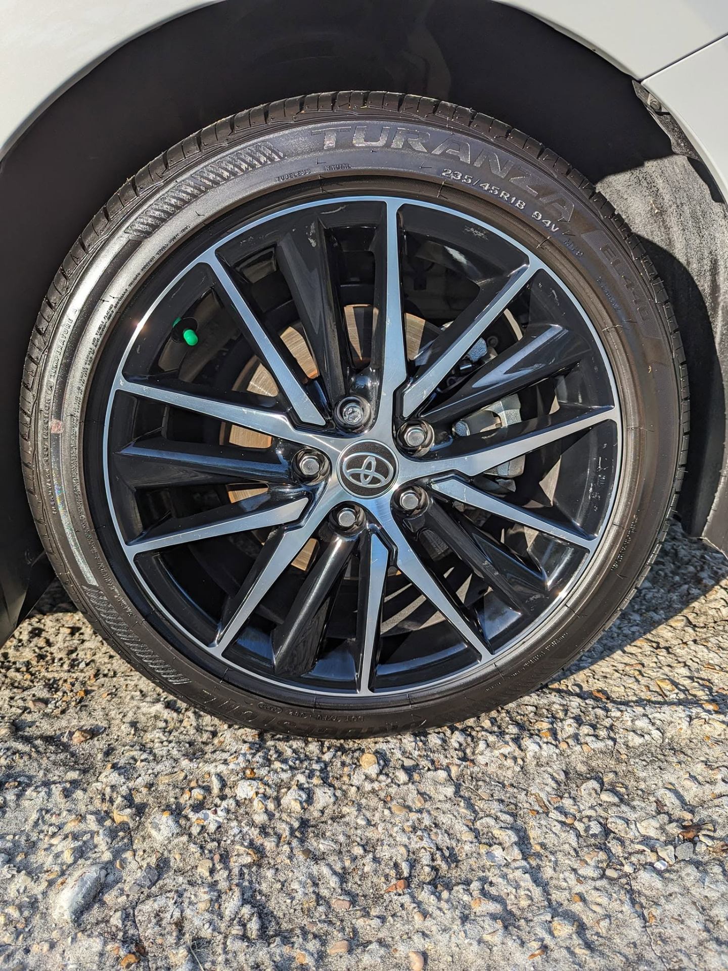 Toyota machined wheel cleaned and dressed